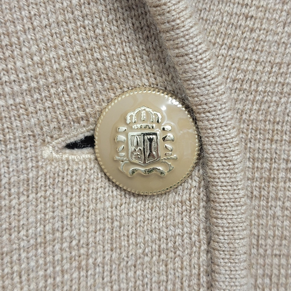 Talbots Tan Merino Wool Knit Blazer XL - Picture 7 of 11